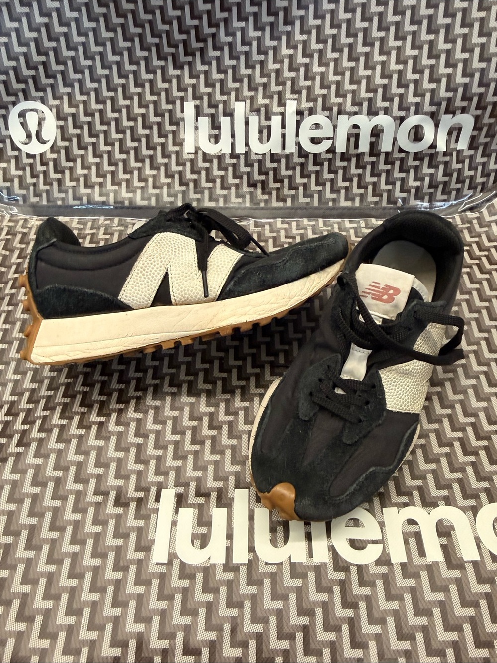 New Balance Black and White Retro Runner Sneakers